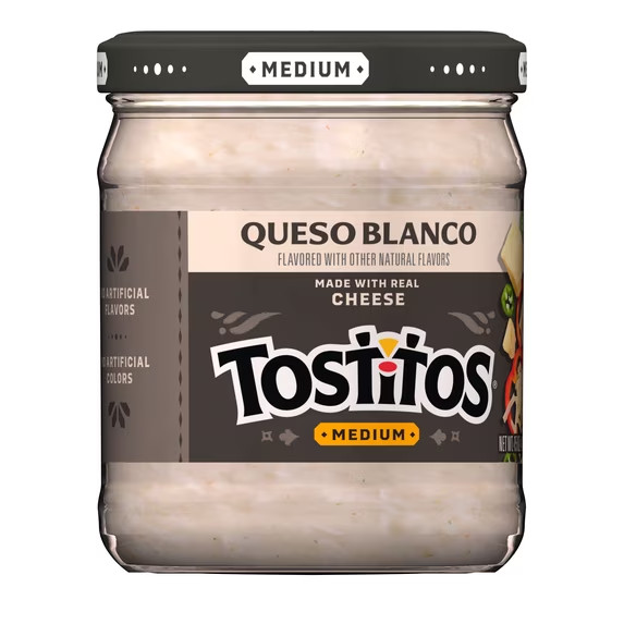 Tostitos Medium Queso Blanco Cheese, No Artificial Colors, No Artificial Flavors