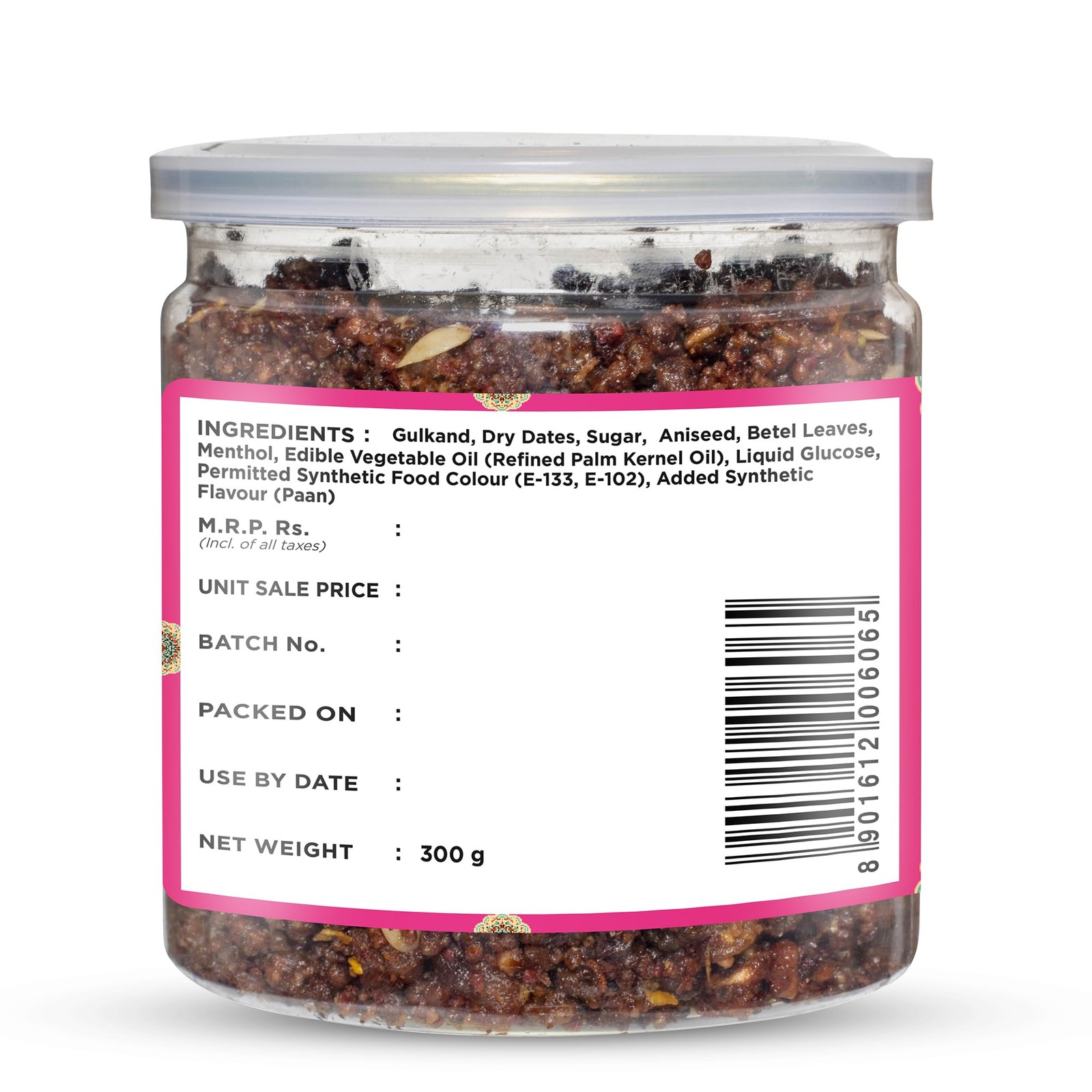 Delight Foods Gulkand Meetha Paan Mouth Freshener No Supari 300g
