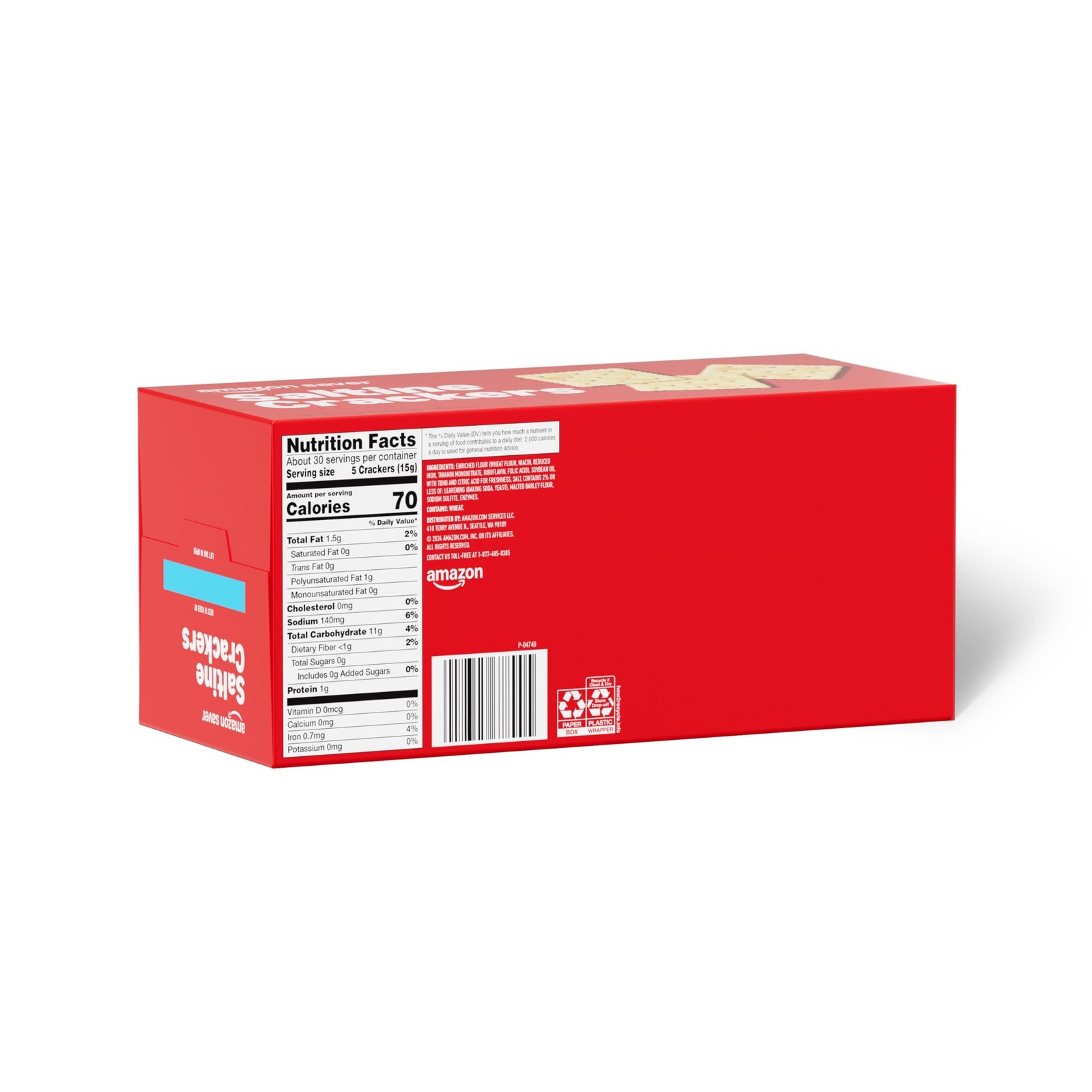 Amazon Saver, Saltine Crackers, 16 Oz 1 Count (Pack of 1)