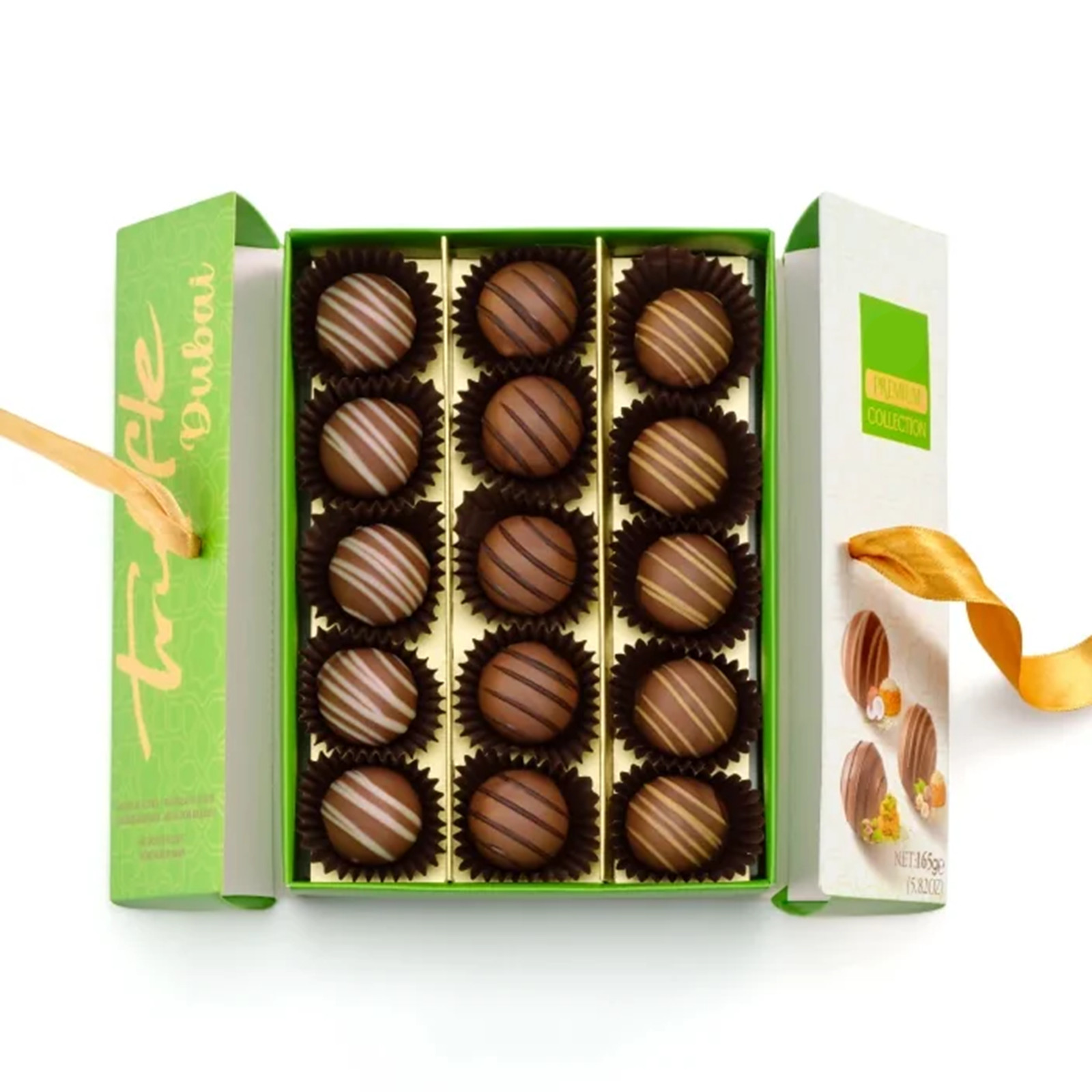 Dubai Milk Chocolate Truffle Assortment 5.82oz/165g | pistachio/coconut/hazelnut