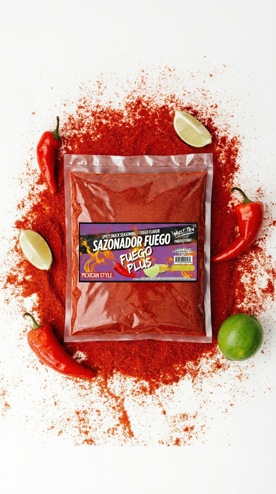 Fuego Seasoning – Extra Spicy Snack Flavor ( 3 LB) Fuego Sazonador