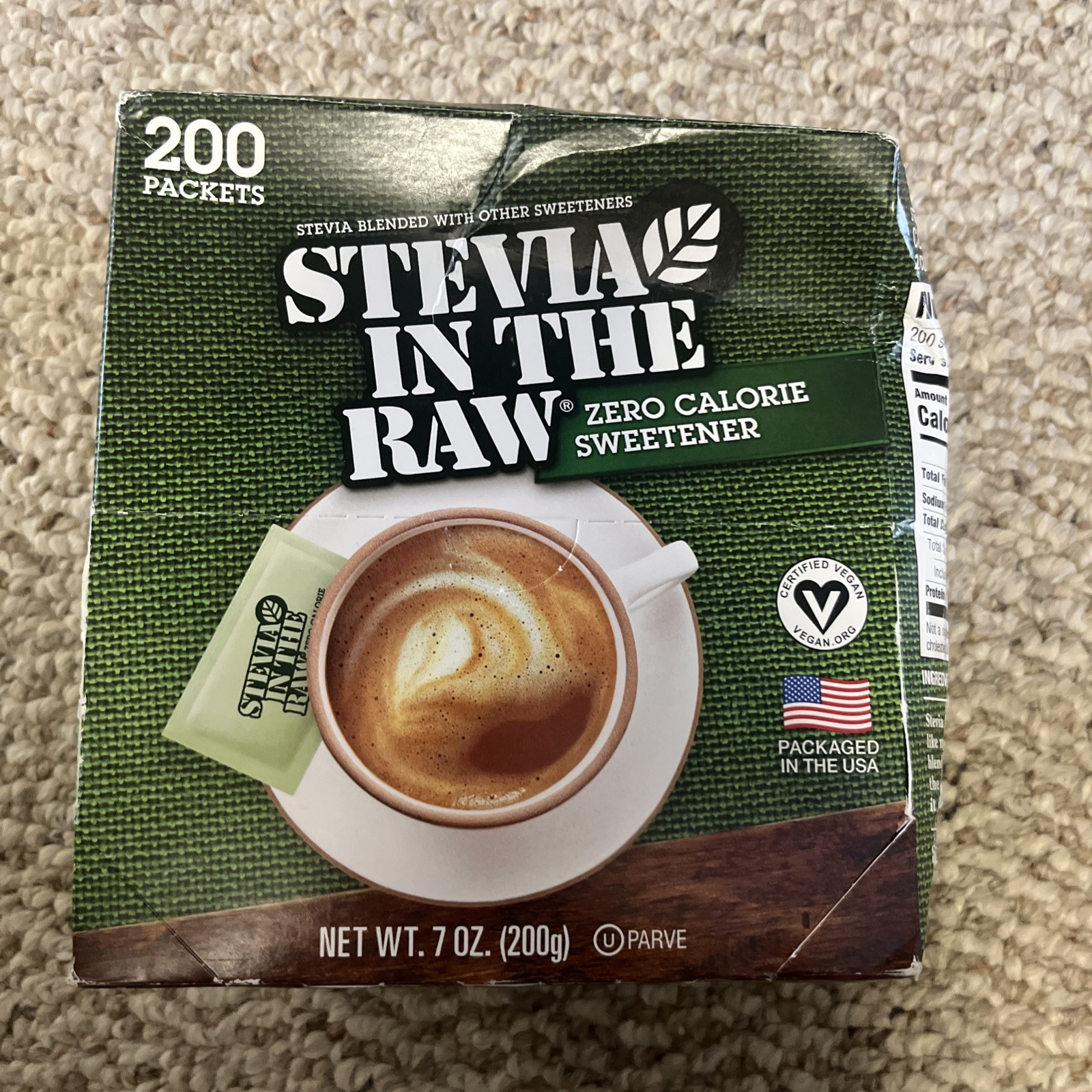 Stevia in the Raw Sweetener Sugar Alternative, Zero Calorie, 200 Count Packets