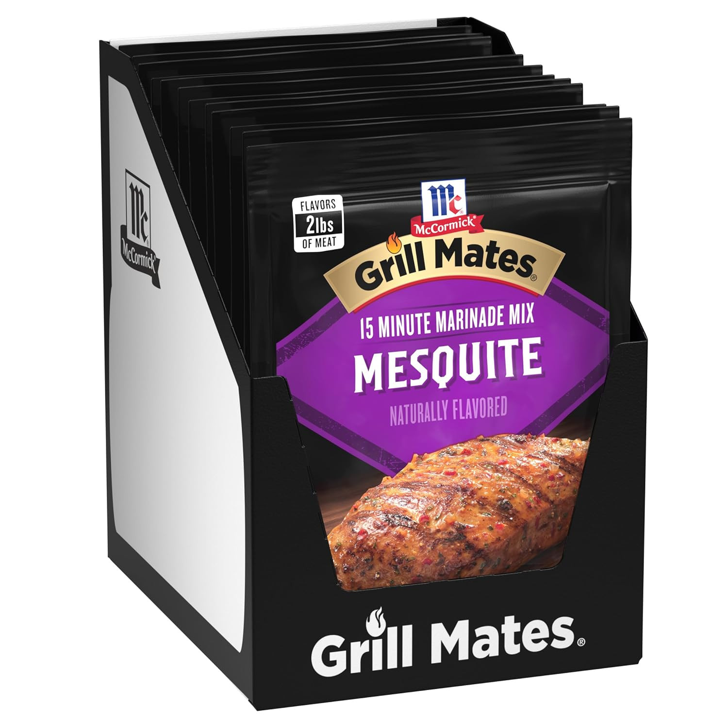 Mccormick Grill Mates Mesquite Marinade Mix 1.06oz Pack of 12 Smoky Marinade