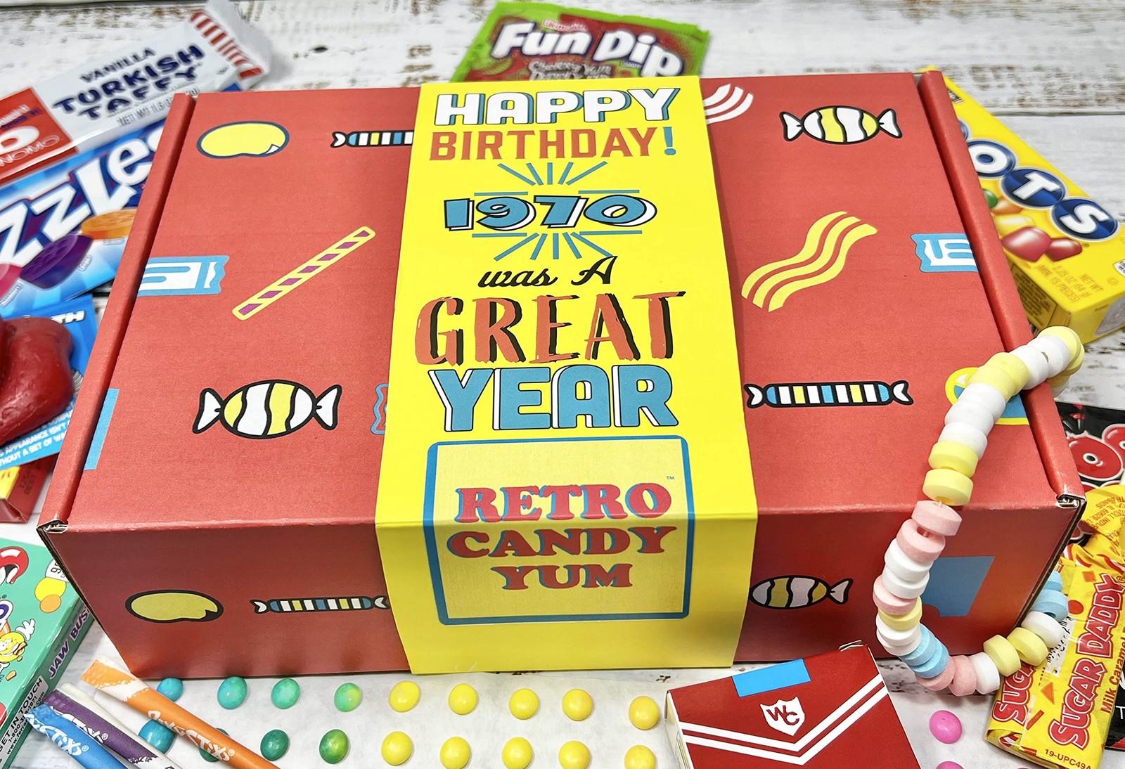1970 Retro Candy Gift for 56th Birthday – Nostalgic Sweets for Men & Women