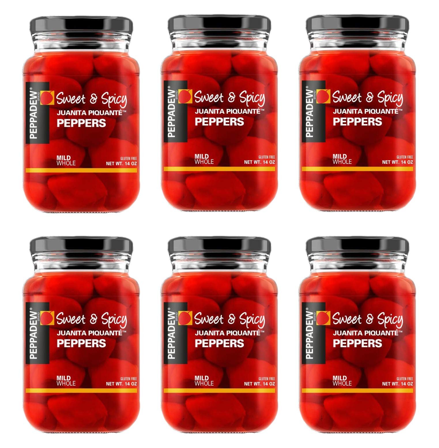 Peppadew Peppers – Mild – Value Bundle of 6 (84 ounce) 10 Ounce (Pack 6)