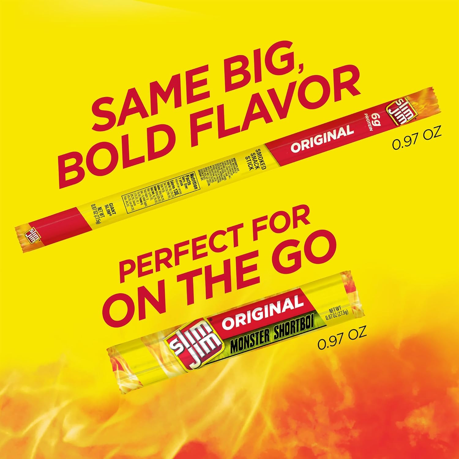 Monster Shortboi Smoked Meat Sticks, Original Flavor, 6G Protein per Stick, Snac