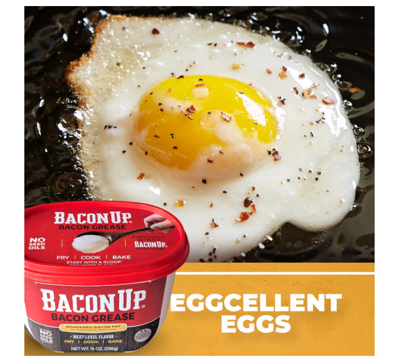 Bacon Up Bacon Grease Rendered Bacon Fat for Frying, Cooking, Baking, 14 ounces