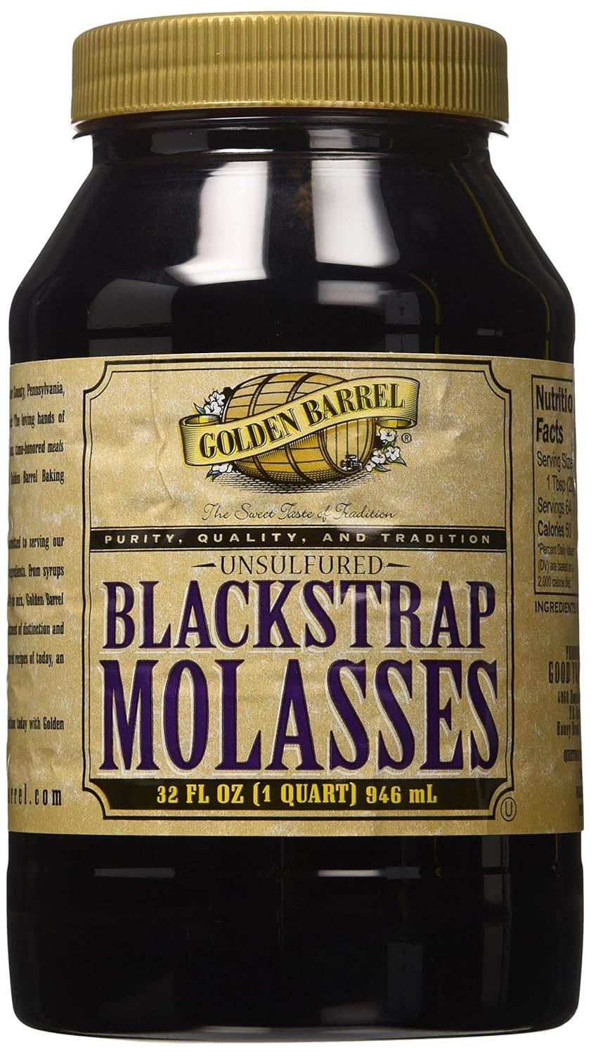 Golden Barrel Unsulfured Black Strap Molasses 32 Oz