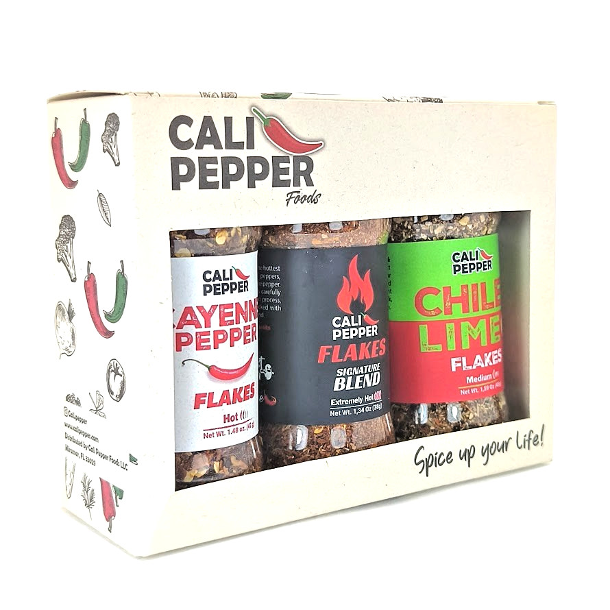 🔥 Cali Pepper Flakes 3-Pack – with Hottest Signature Blend 🌶️