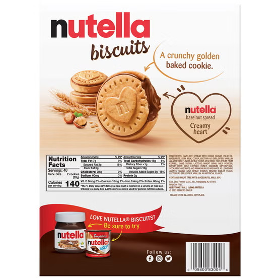 Nutella Biscuits, 9.7 oz, 4-count