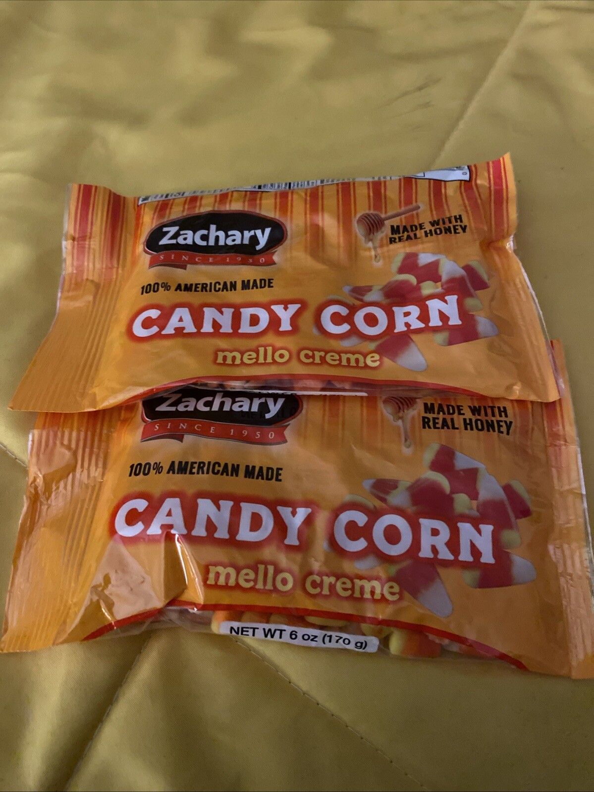 Zachary (2-PACK) Mello Creme CANDY CORN Real Honey Made in USA Best By 03/2026