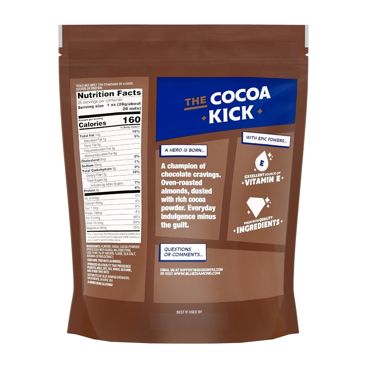 Dark Chocolate Almond Snack Nuts, 40oz Bag