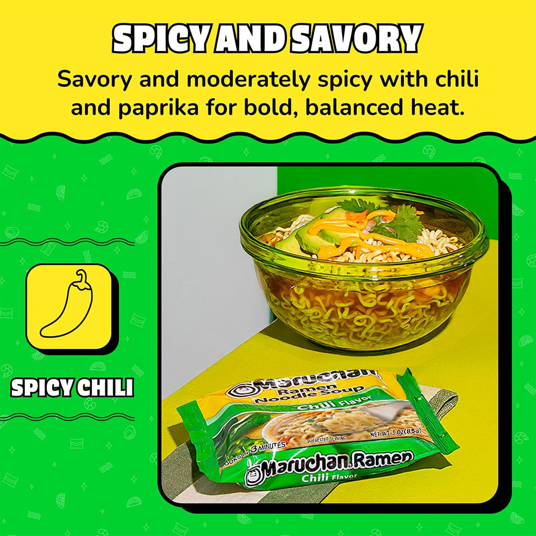 Maruchan Ramen Chili, 3.0 Oz, 24 Count (4178990216)
