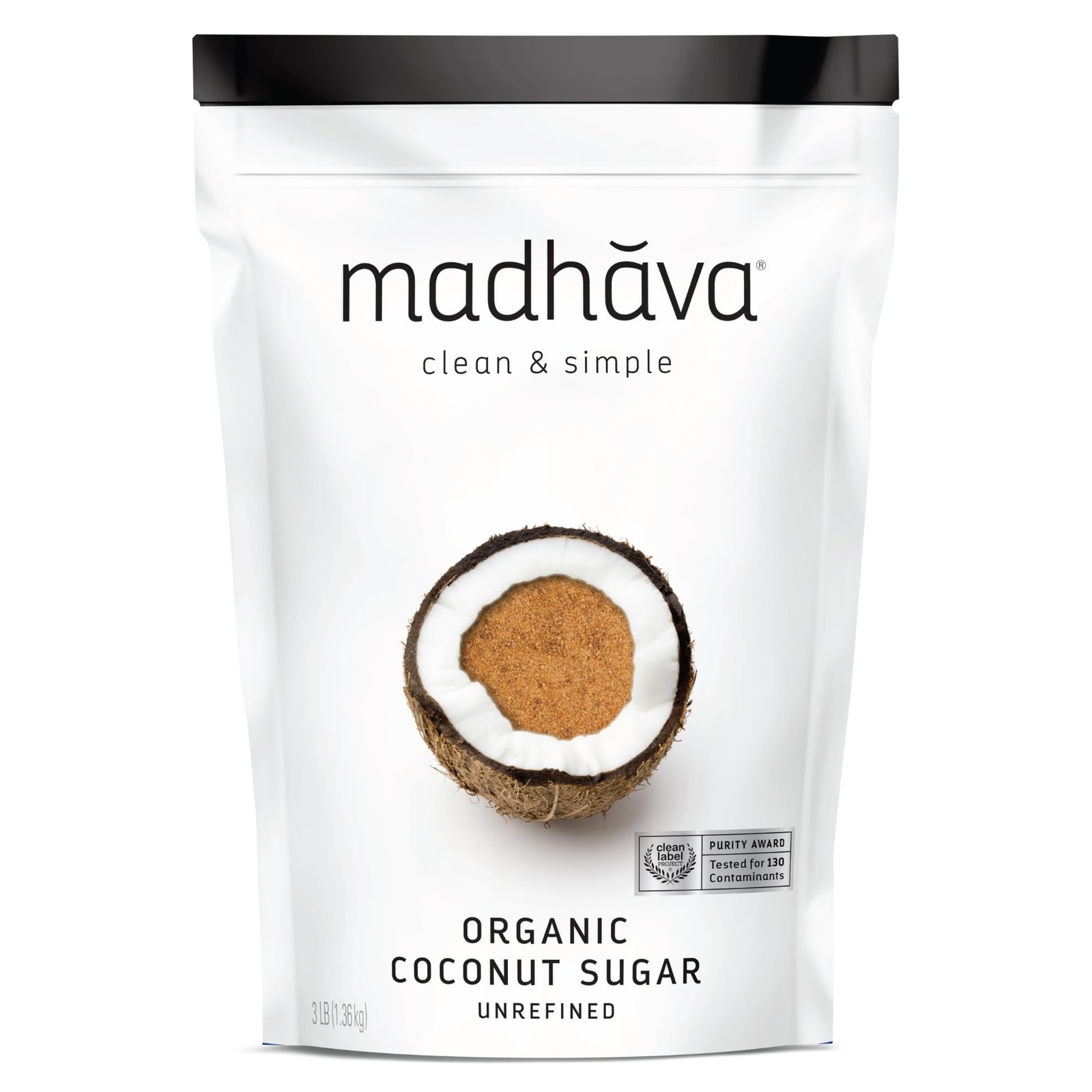 Organic Coconut Sugar 3 Lb Bag – Natural Sweetener for Coffee, Tea, Recipes