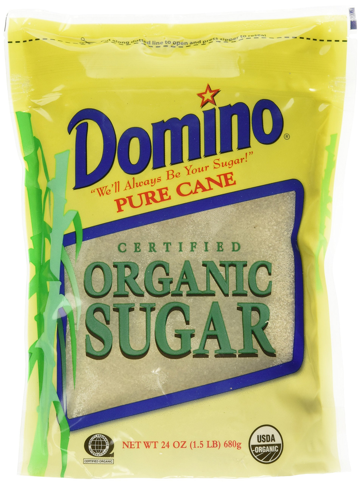 Domino Pure Cane Organic Sugar 24 Ounce Pack for Baking and Cooking