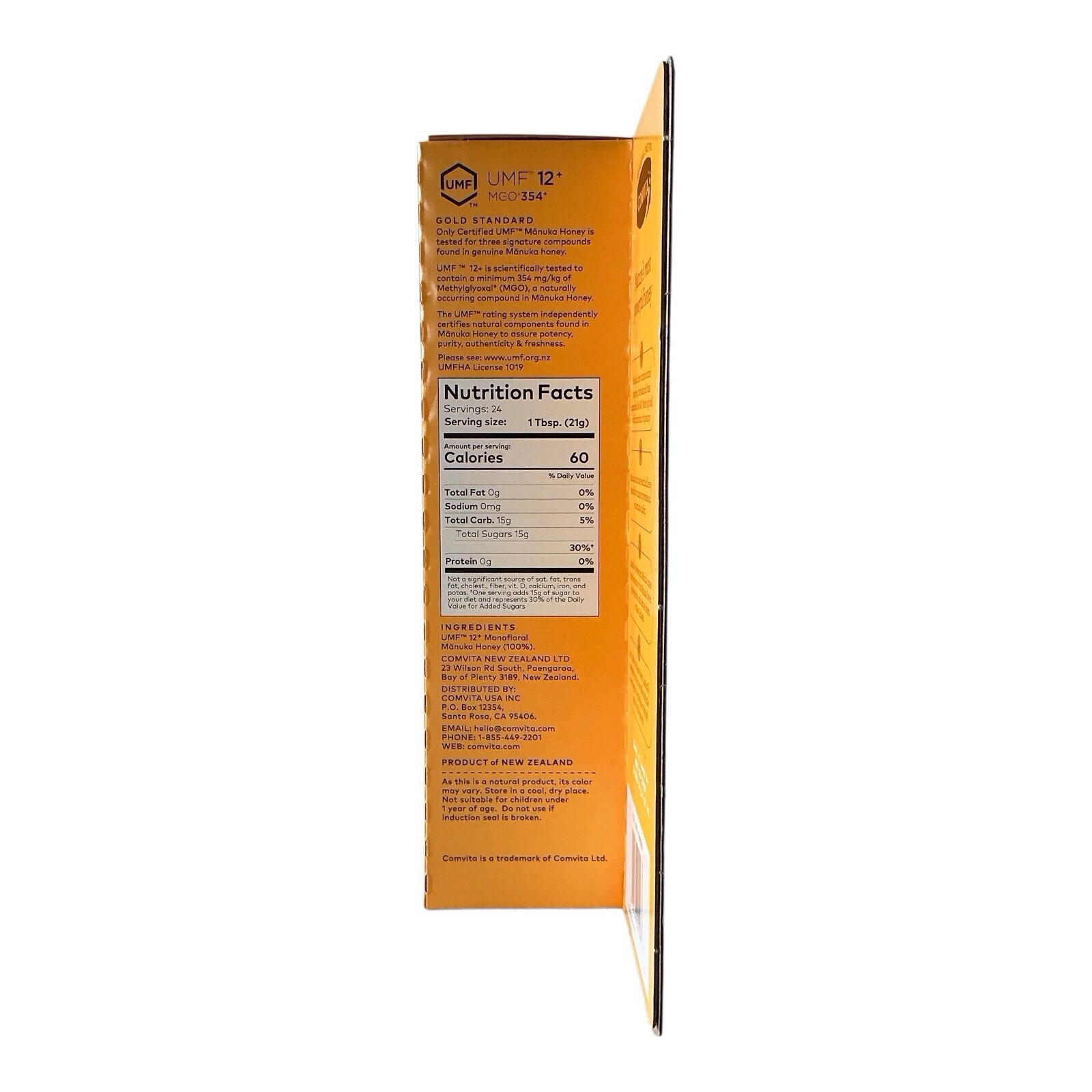 Comvita Manuka Honey 17.6oz UMF 12+ MGO 354+ Raw Certified Best By 9/28