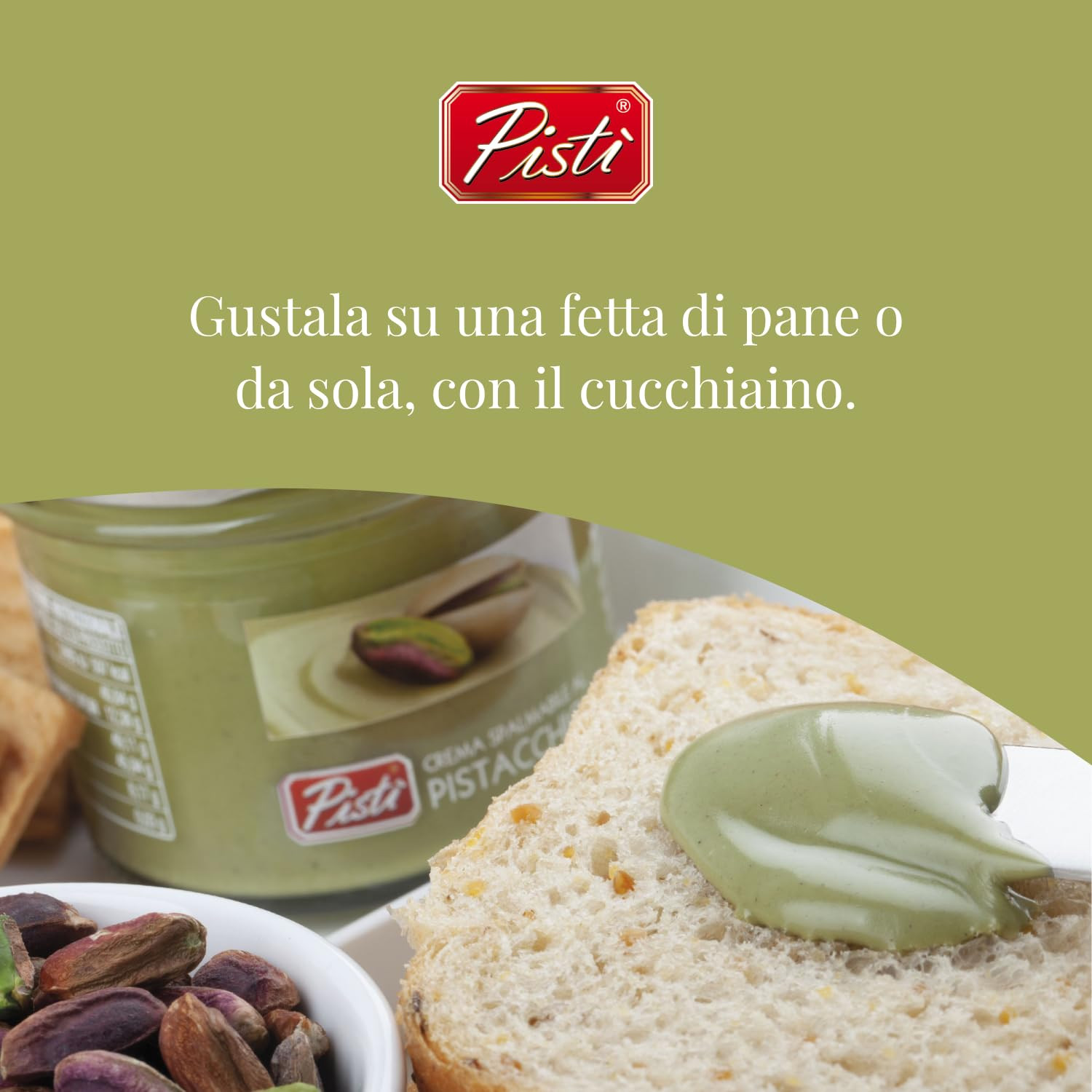 Pisti Cream of Pistachio – 21.2Oz Sicilian Artisanal Nut Spread