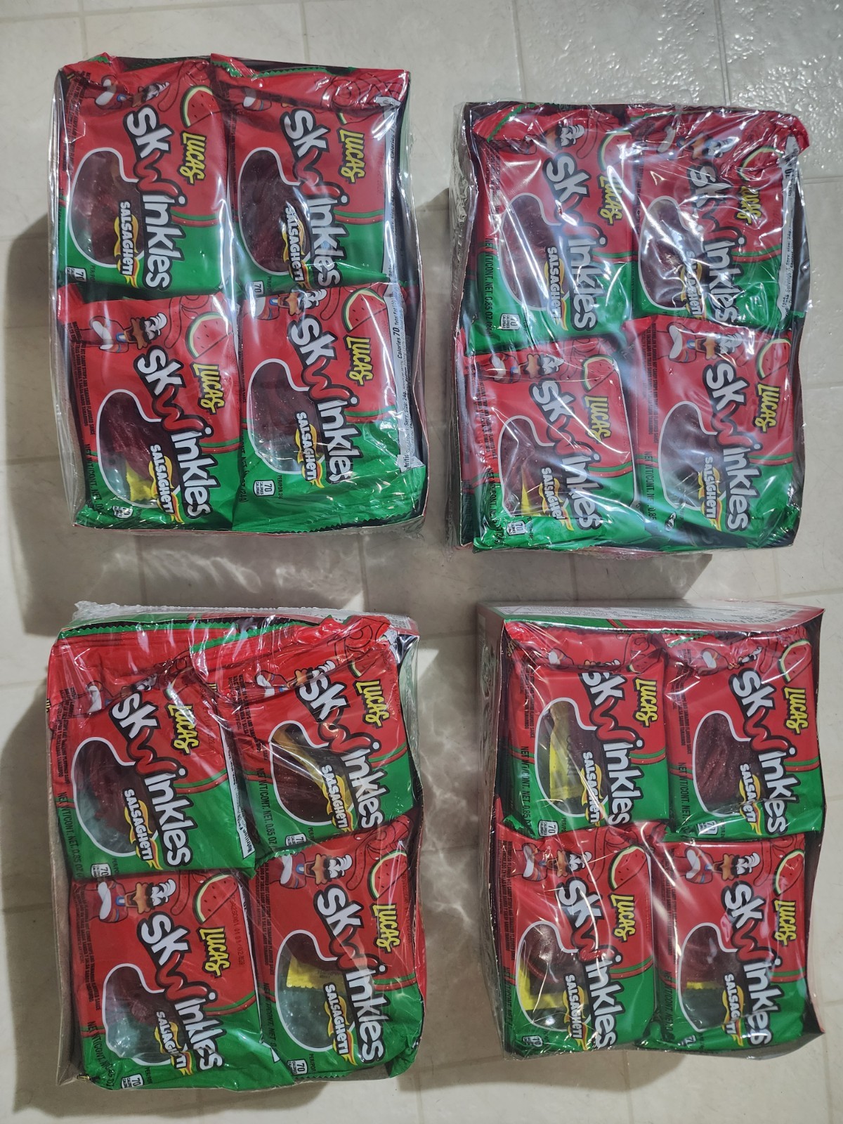 4 Packs Of 12 Count Lucas Skwinkle Salsaghetti. Wholesale Lot.