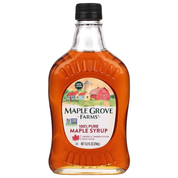 Maple Grove Farms Pure Maple Syrup 12.5 oz 100% Real Maple Sweetener