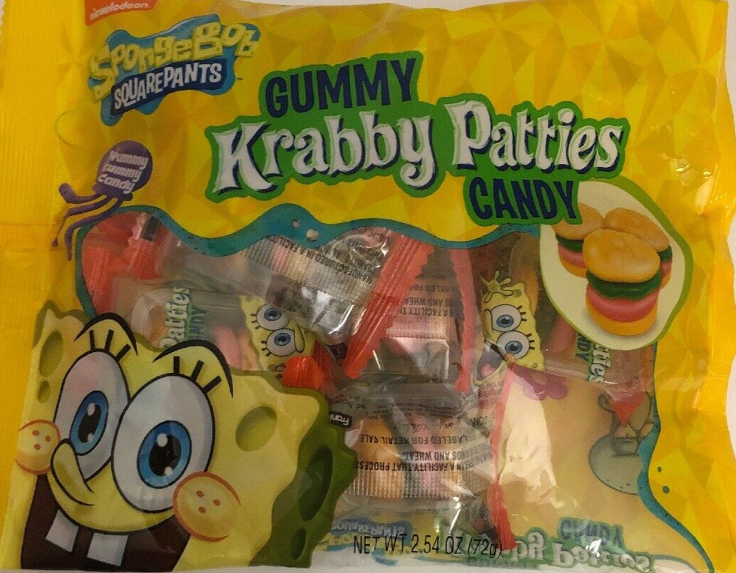 Nickelodeon Spongebob Squarepants Gummy Krabby Patties Candy 1 Ea 2.54 Oz Pack