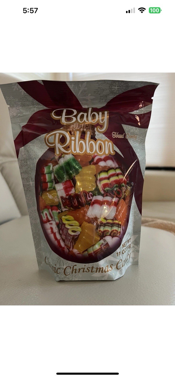 Primrose- Baby Ribbon 11 Oz Hard Candy Christmas Favorite Grandma Mae’s X3