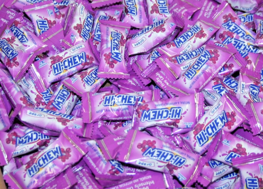 4 pounds Grape Hi-Chew Candy Fruit Chews in bulk- 64 ounces NEW & FRESH