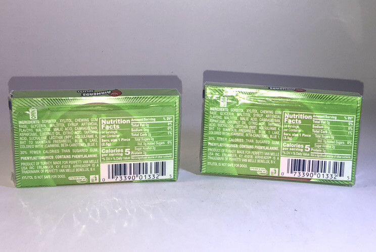 SHIP N 24HRS-2 Pkgs Airheads Gum Watermelon Chewing Gum 14 Pcs Ea Pack-BRAND NEW