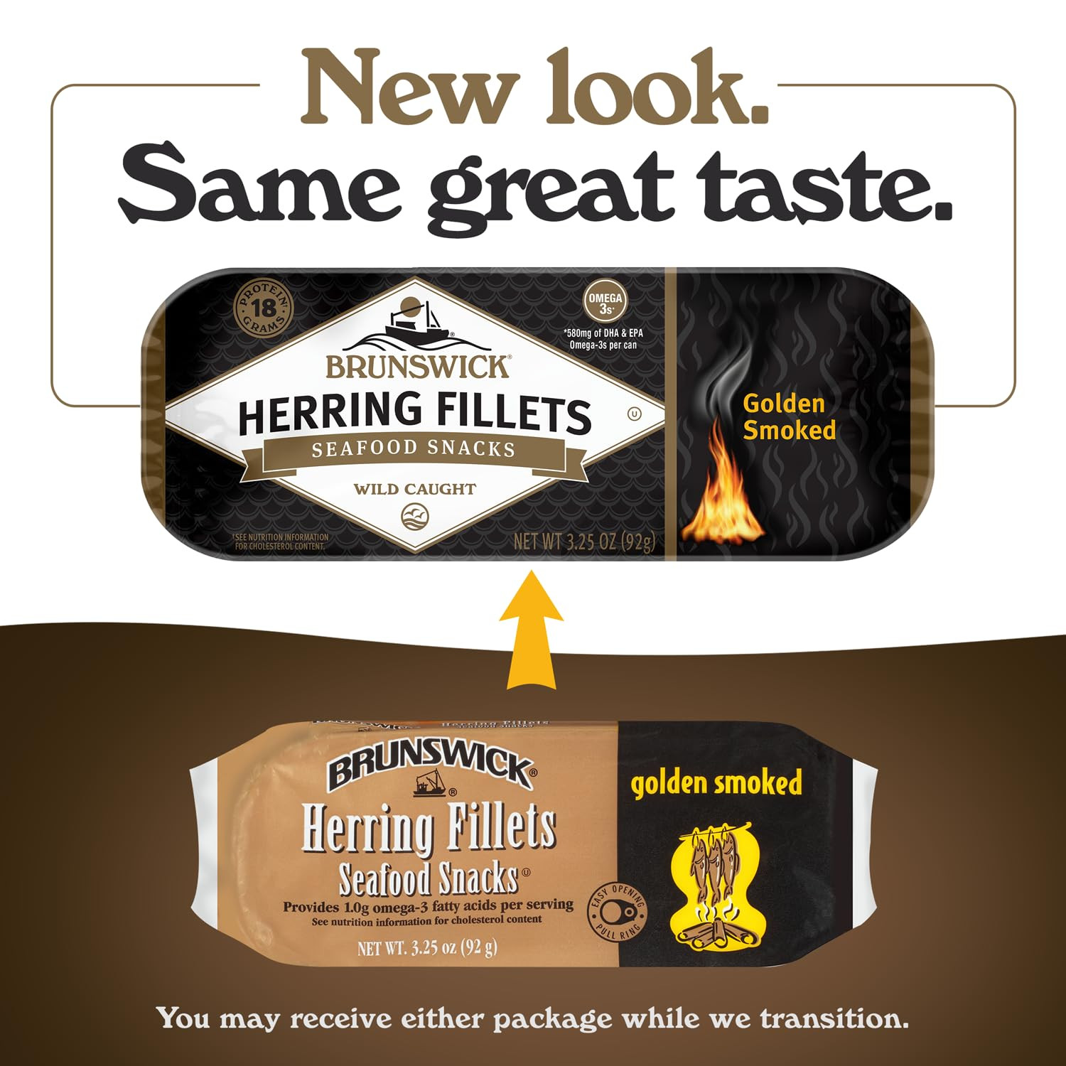 Golden Smoked Herring Fillets, 12-Pack, 18g Protein, 3.25 Oz Can