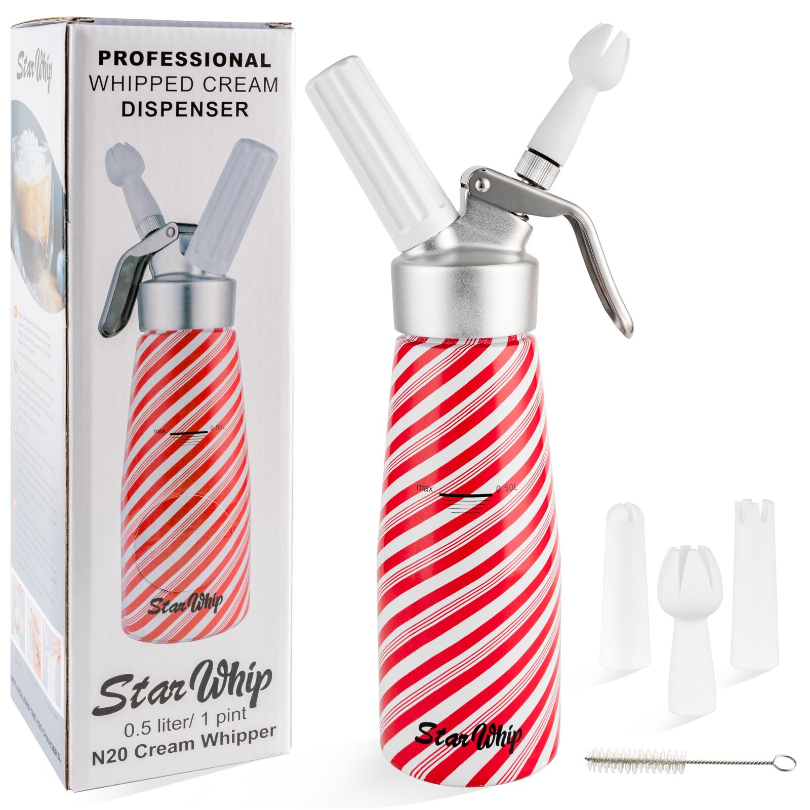 Whip Cream Dispenser 1 pint (.5L) 500ml Metal ALL Aluminum PRO holiday whipper