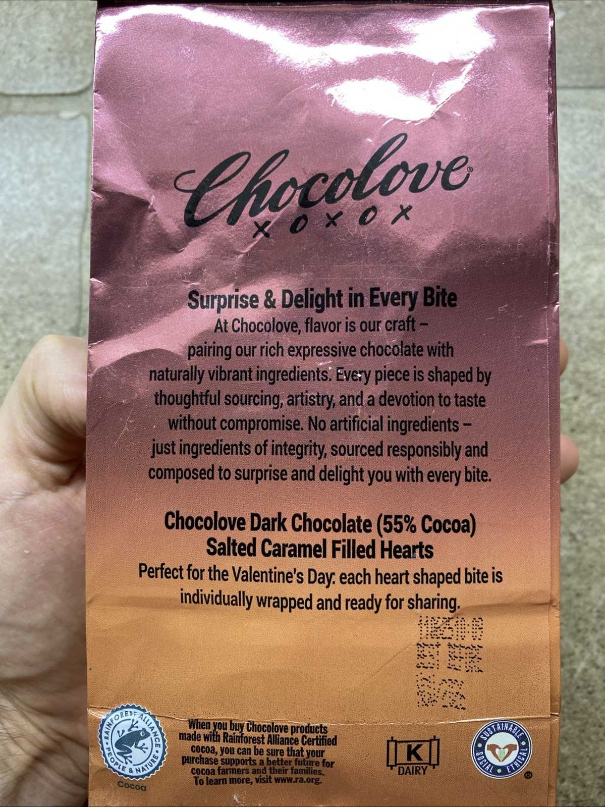 14 CHOCOLOVE Milk & Dark Chocolate Peanut Butter & Caramel Hearts, Eggs