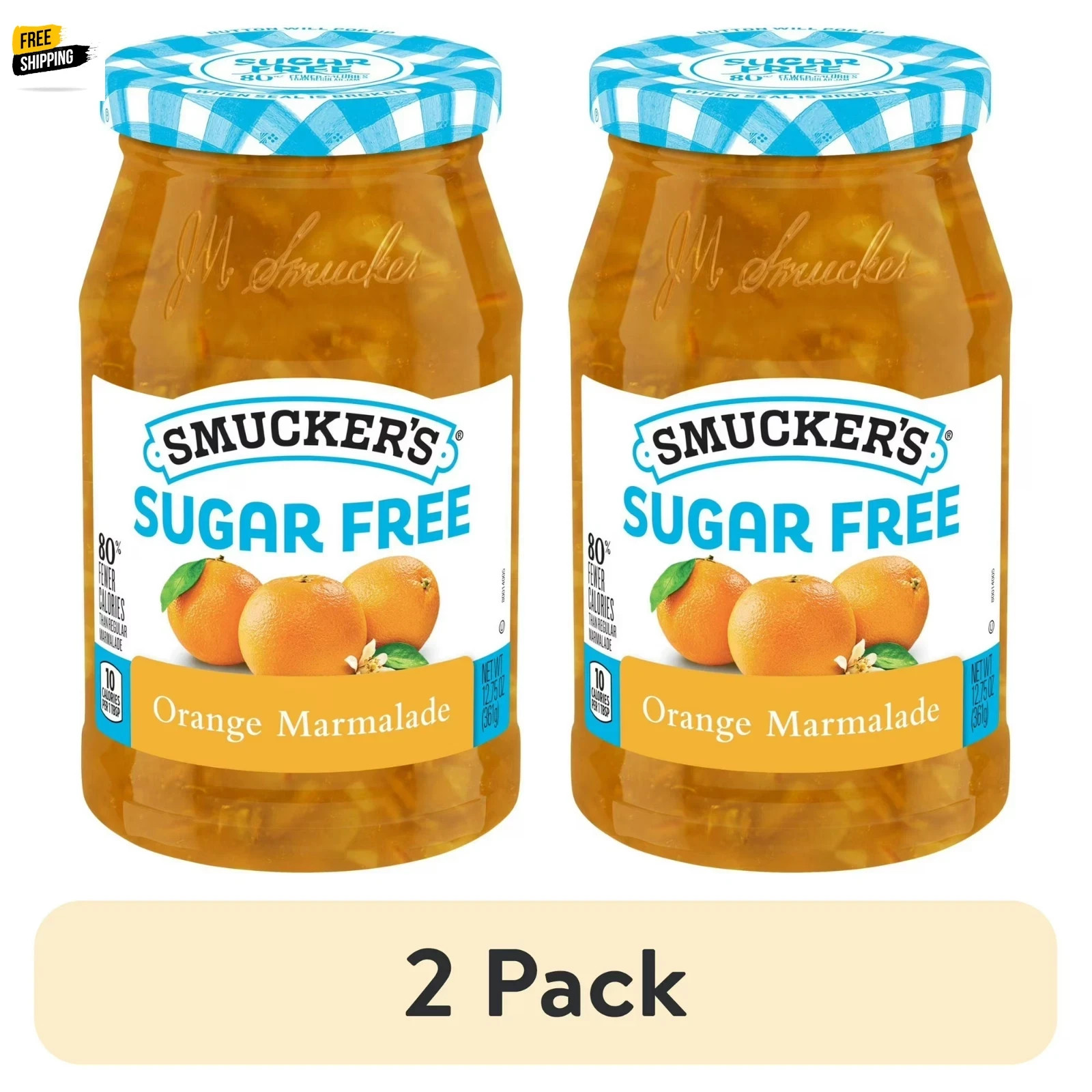 (2 pack) Smucker’s Sugar Free Orange Marmalade, 12.75 oz