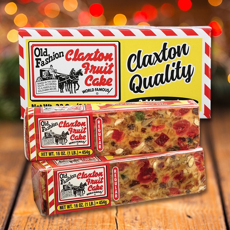 Claxton Fruit Cake 2-1 Lb. REGULAR – Shipped Direct From Claxton Bakery, Inc.