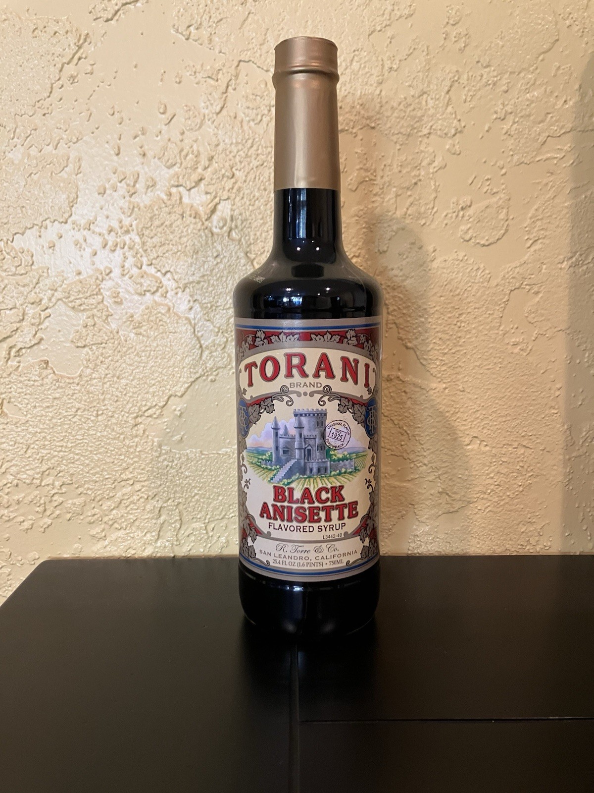 Torani Black Anisette Flavored Syrup 750ml 100 Anniversary Edition – Unopened