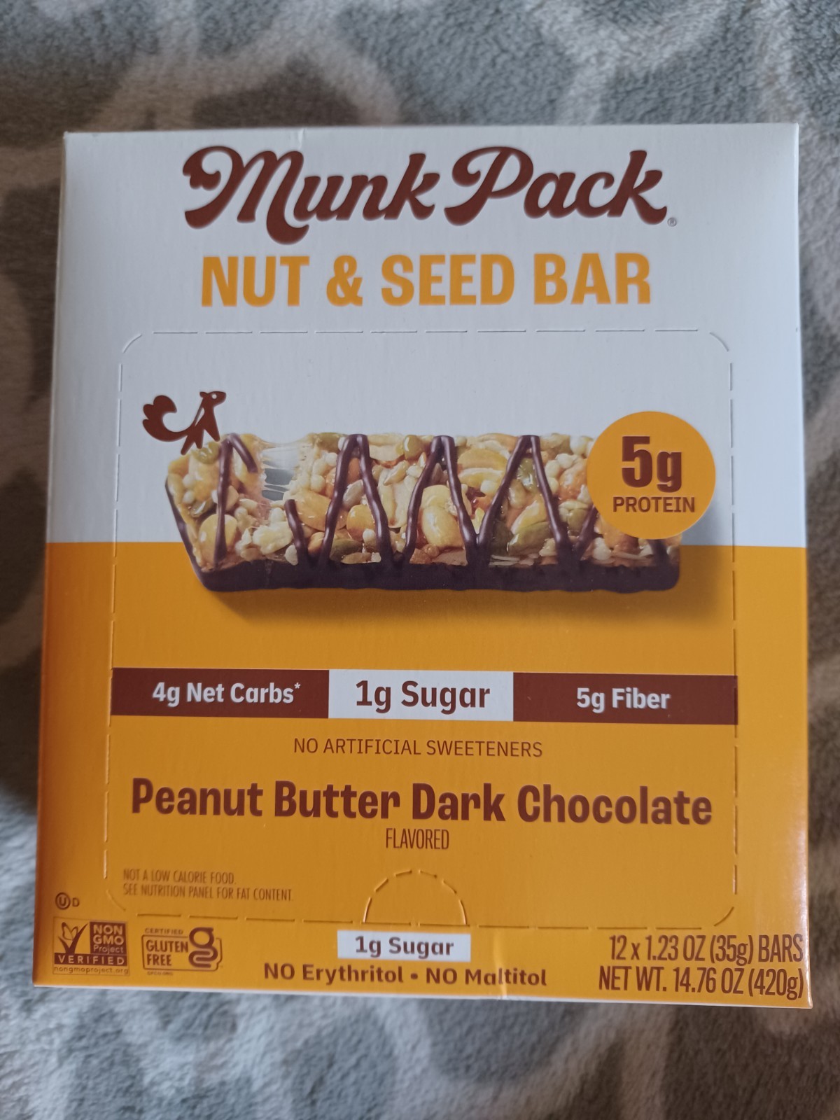 Munk Peanut Butter Dark Chocolate Nut & Seed Bar 1.23 Oz – Exp. 04/2027