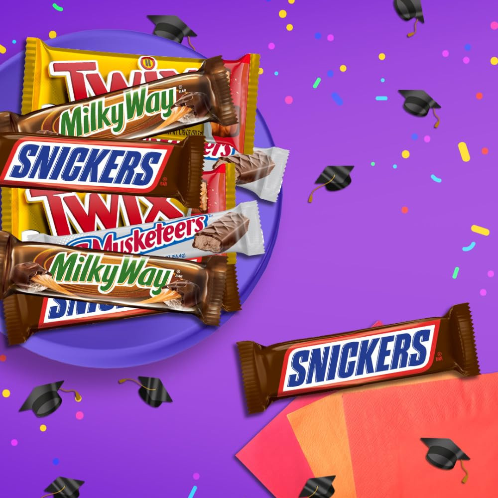 SNICKERS, TWIX, 3 MUSKETEERS & MILKY WAY Full Size Christmas Candy Chocolate Bar