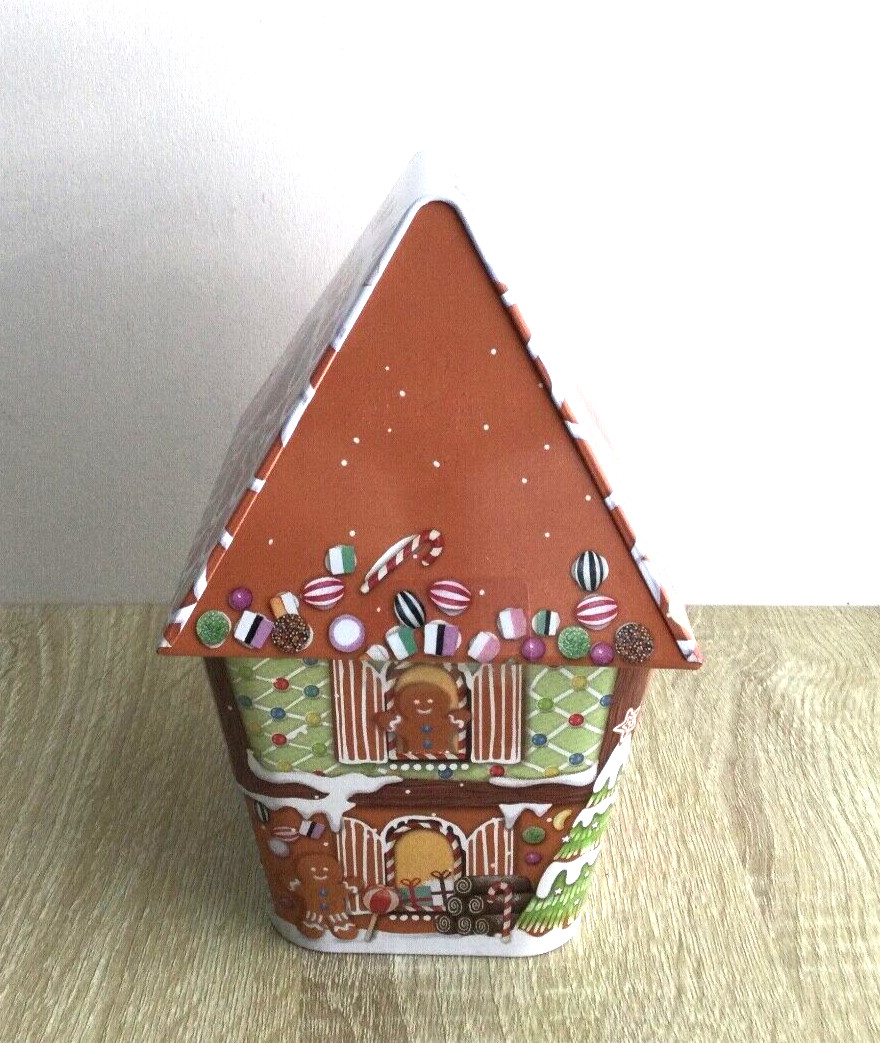 The Silver Crane Gingerbread House Christmas Tin with Cookies NEW Limited Editi