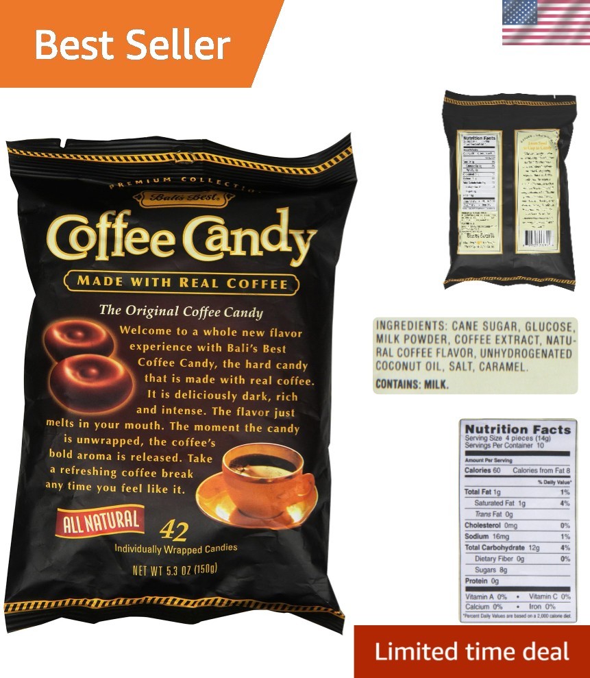 Coffee Taffy Treats – 42 Individually Wrapped Pieces Perfect for Gifting