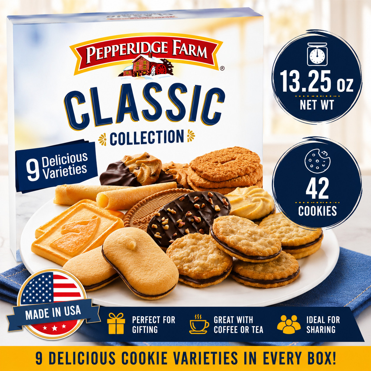 Cookies Variety Pack, 9 Classic Flavors, 13.25 oz Box
