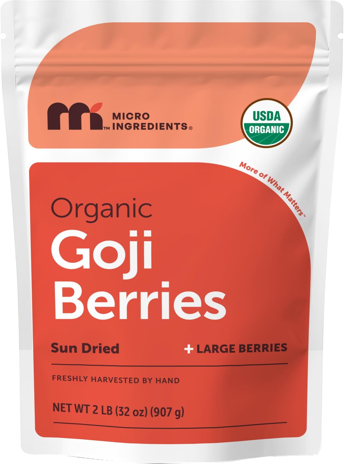 Micro Ingredients Organic Goji Berries 2lbs (32oz) | 32 Ounce (Pack of 1)