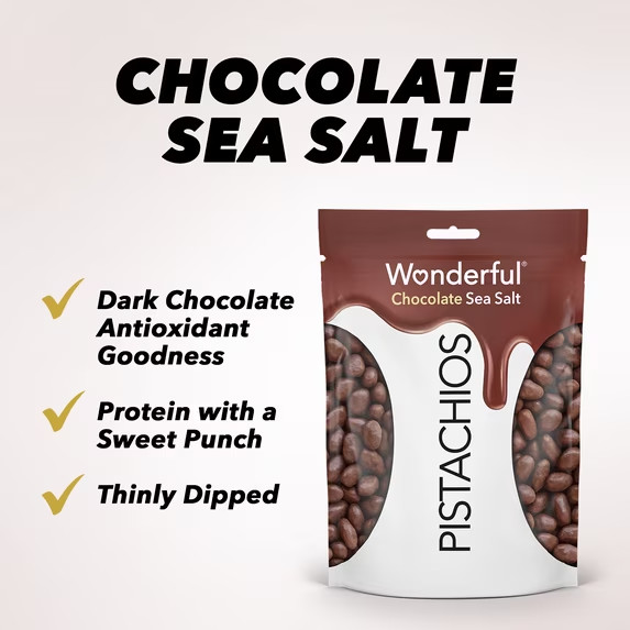 Wonderful Pistachios Chocolate Sea Salt, 4 Ounce Resealable Bag-free shipping