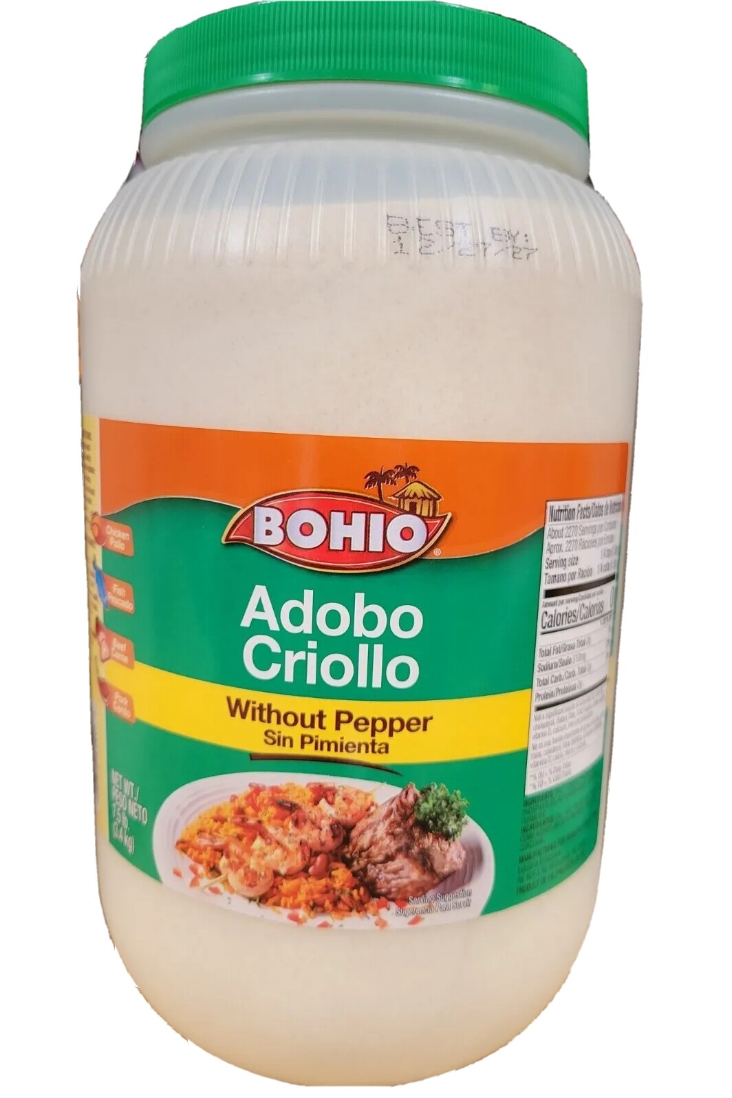 BOHIO ALL PURPOSE SEASONING WHITOUT PEPPER (7.5 LB JUMBO PACK)