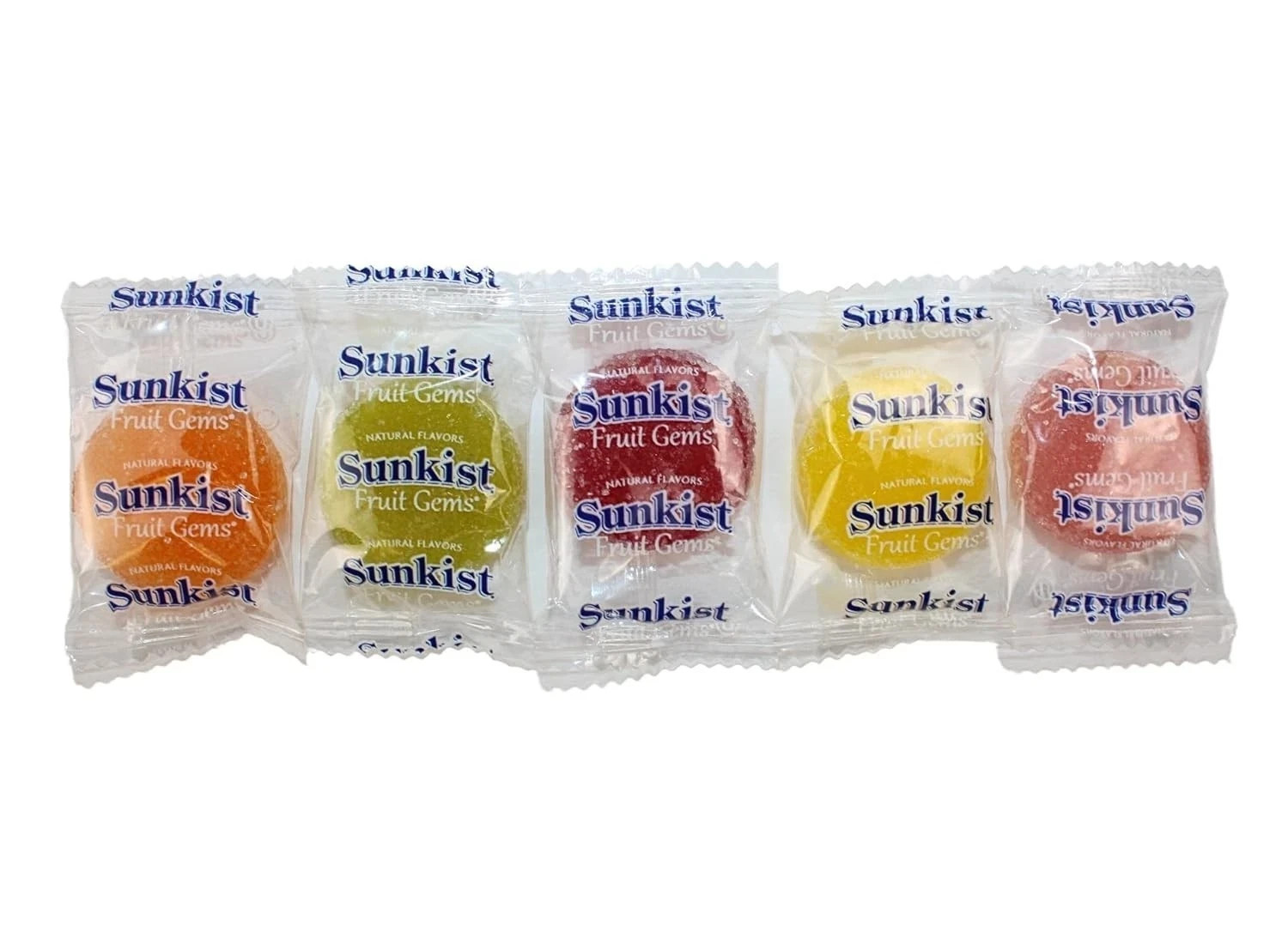 Sunkist Fruit Gems, Soft Jelly Gummy, Bulk Individually Wrapped Candy (2 Pounds)