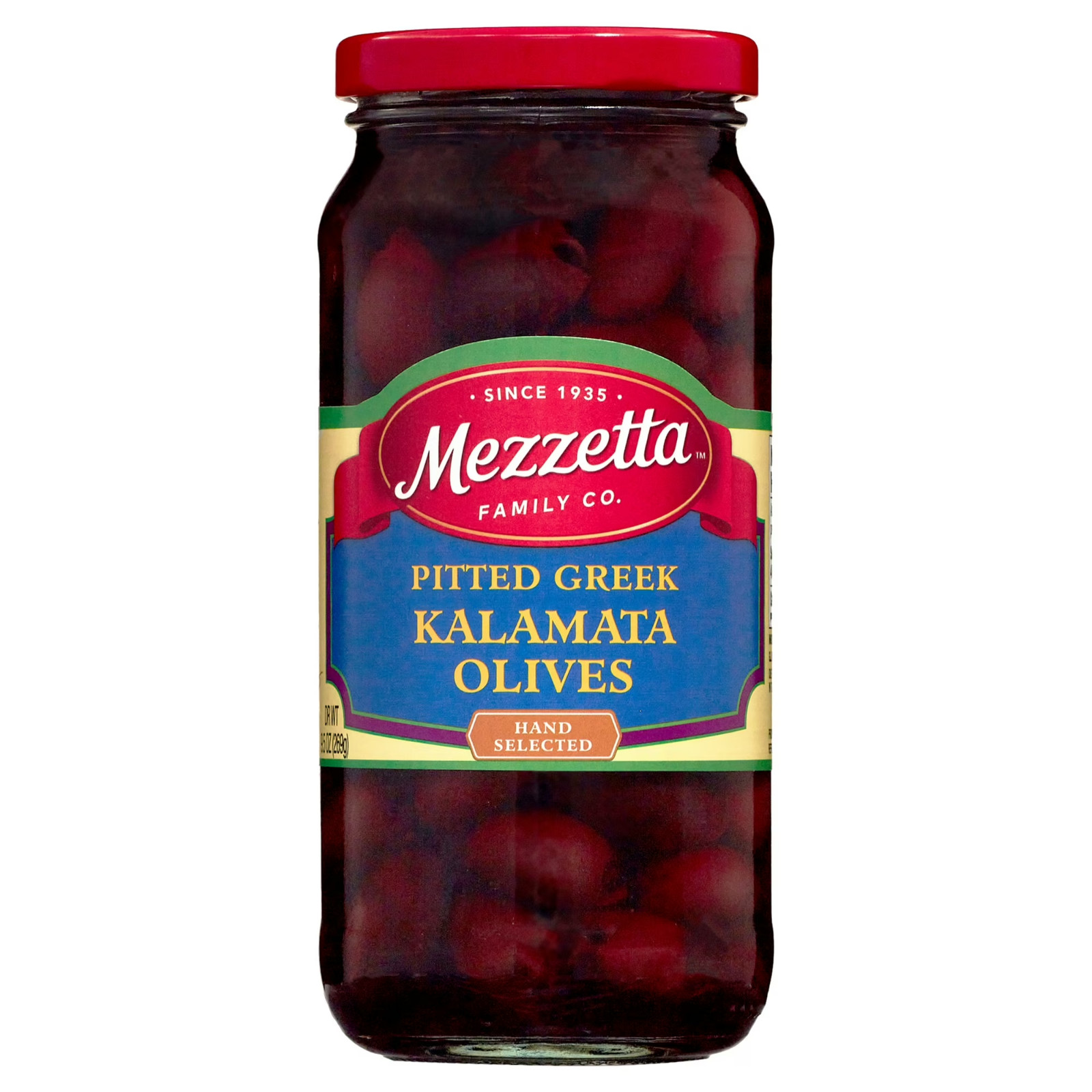 Mezzetta pitted Greek Kalamata olives 9.5 oz jar….