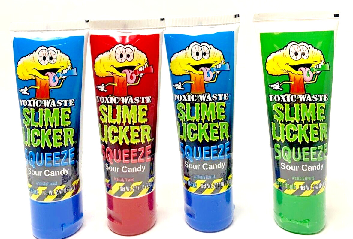 4 Slime Licker Squeeze Tubes – Assorted Flavors