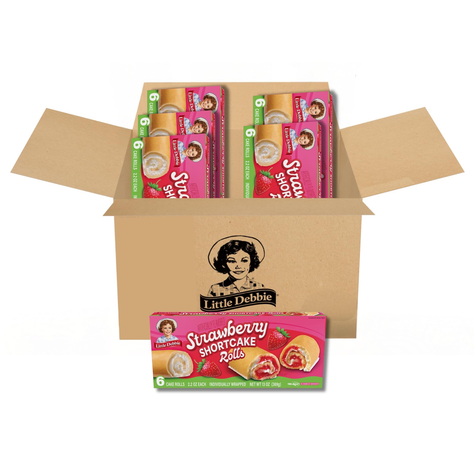 Strawberry Shortcake Rolls – 36 Individually Wrapped Cake Rolls (6 Boxes)