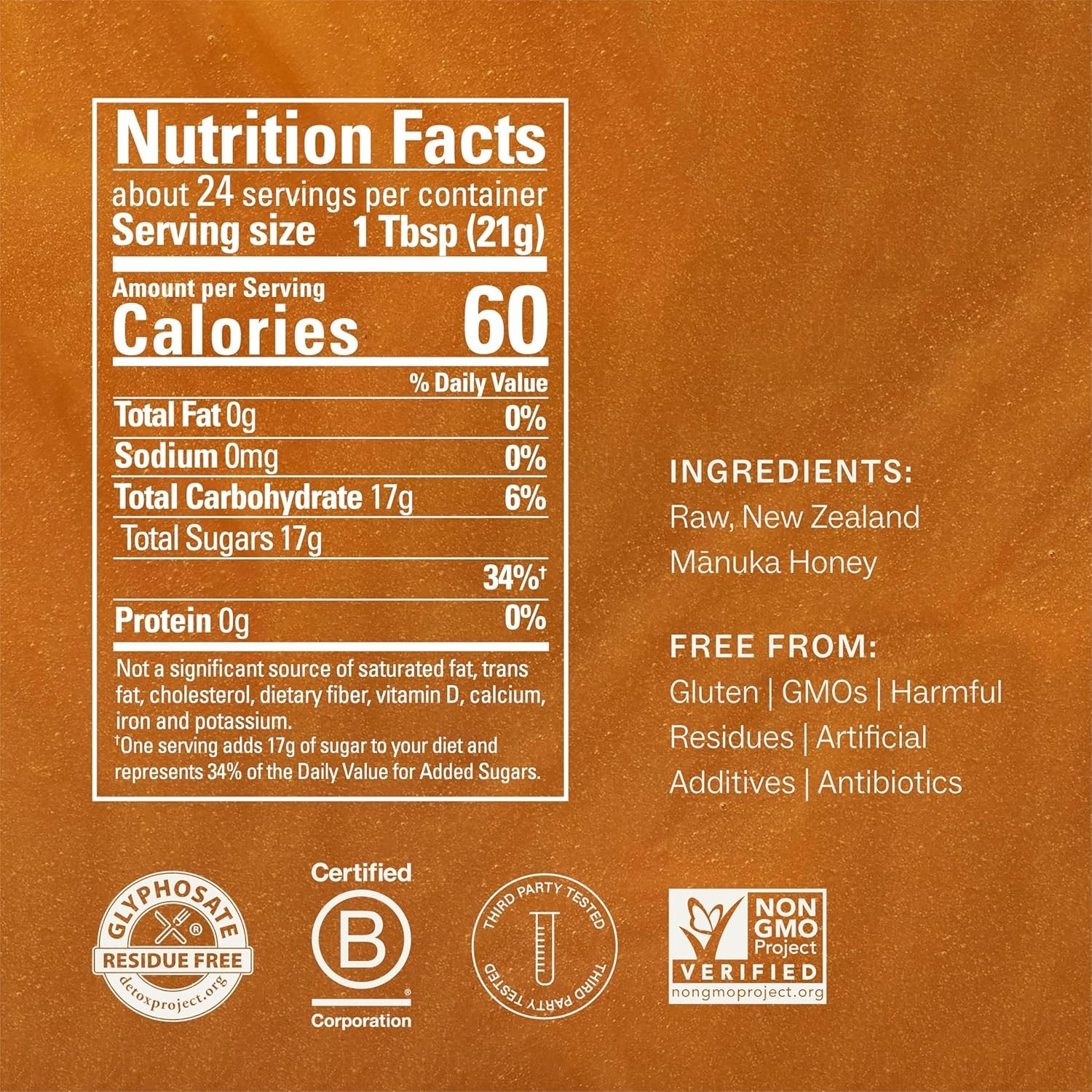 Manuka Honey Raw NZ 50+ MGO Superfood Immune Support 500g Jar