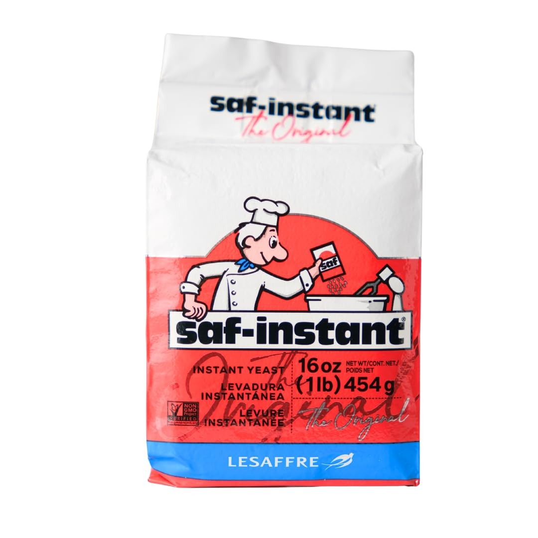 SAF Instant Yeast Red for Baking Cake, Bread and Dough, 16 Ounce (Pack of 1)