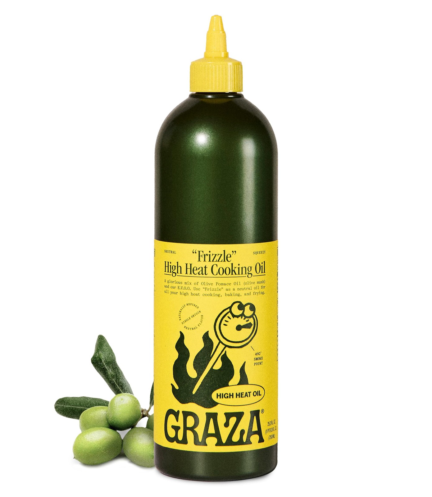 Graza Frizzle High Heat Cooking Oil – with 25.3 Fl Oz (Pack of 1)