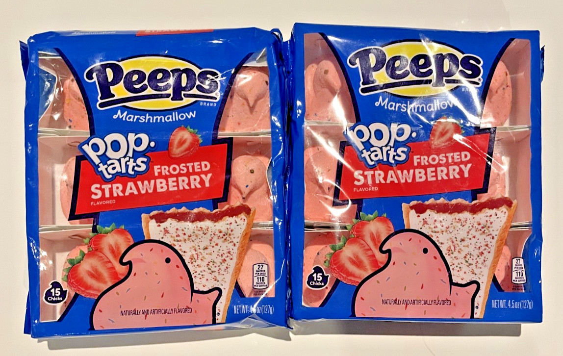 Peeps Strawberry PopTart 15 Count – 2 Pack – New Flavor – RARE 30 total