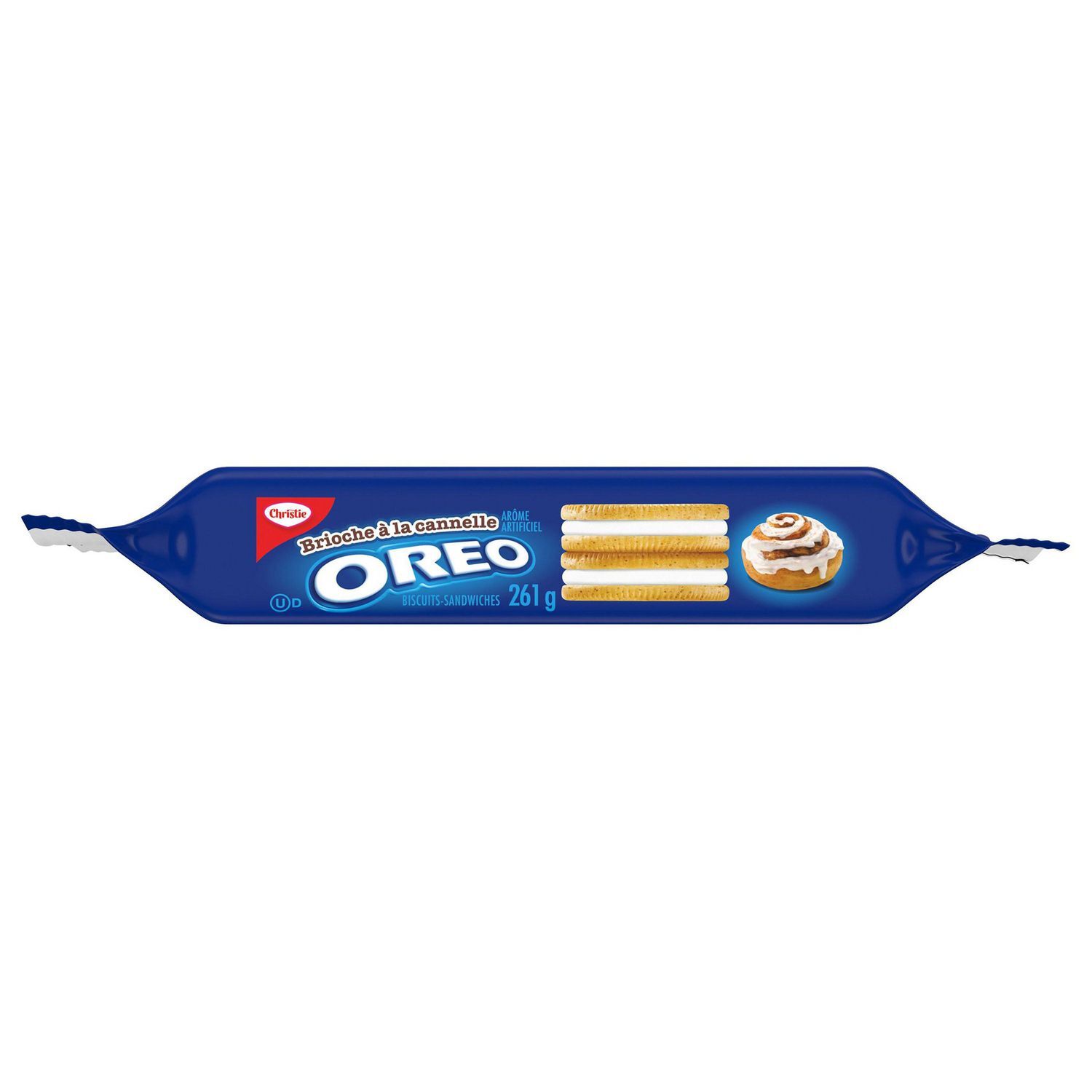 2 packs of Christie, Oreo Cinnamon Bun Cookies Resealable Pack 261g Each